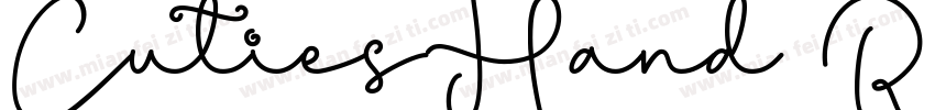 CutiesHand Regular字体转换